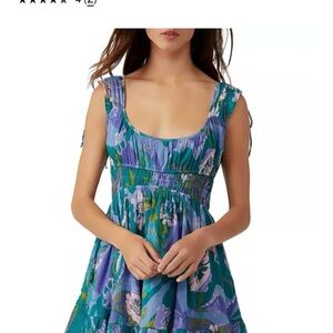 Free People Vernon Printed mini dress